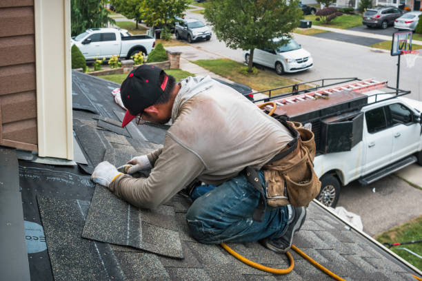 Professional Storm Damage Roof Repair technician working in Plano, IA